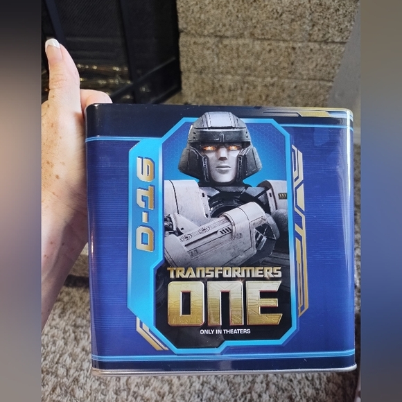 New Cinemark Popcorn Bucket Tin Transformers One - Picture 2 of 15